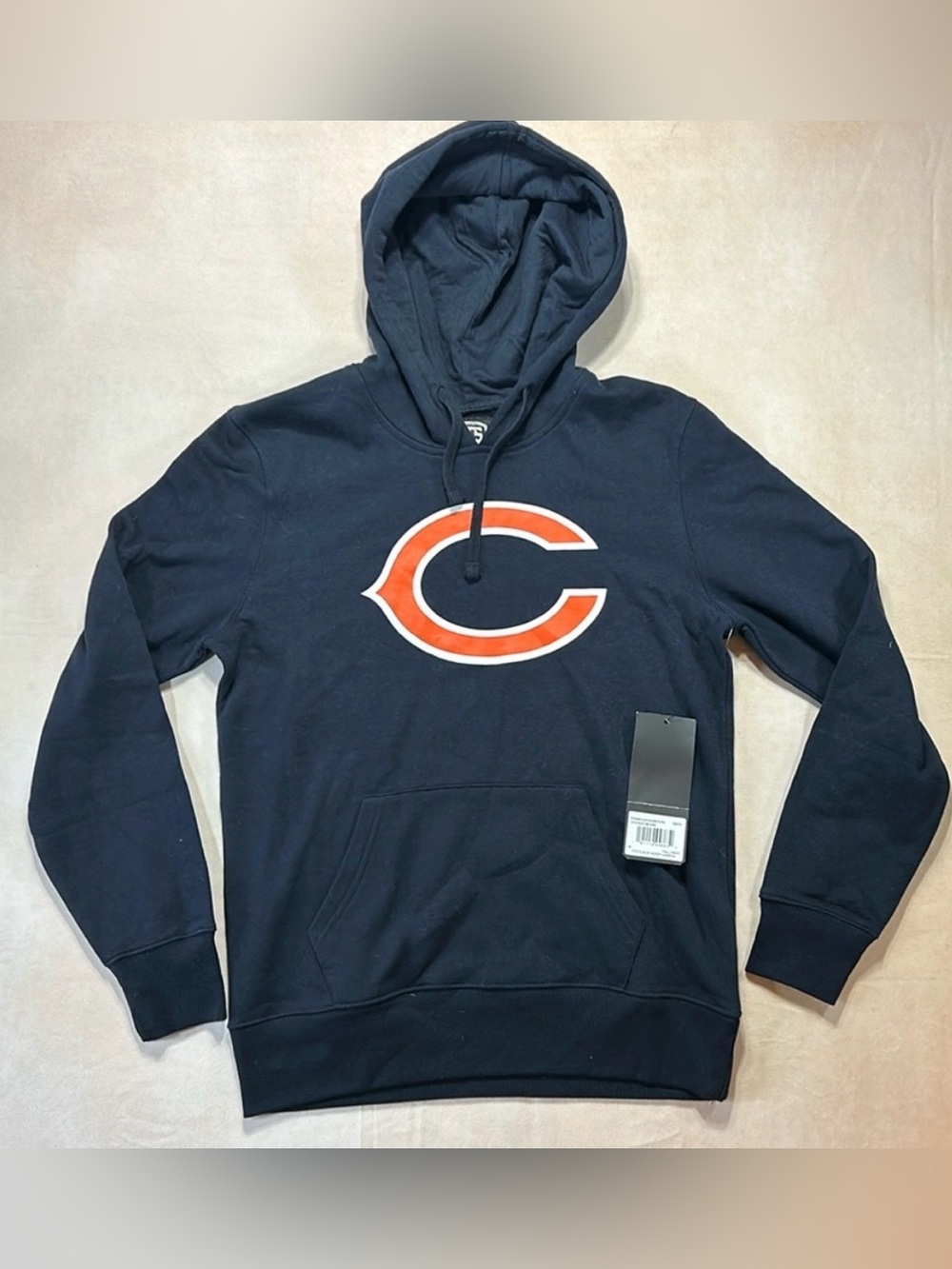 NFL Chicago Bears Navy Hoodie with Orange Logo